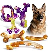 Frienhund 6 Pack Indestructible Dog Toys for Aggressive Chewers, Durable Nylon Bone for Large Dog...