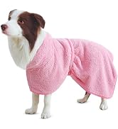 Bienbee Soft Dog Bathrobe，Super Absorbent &amp; Quick-Drying Dog Robe with Hood, Cozy Drying Coat for...