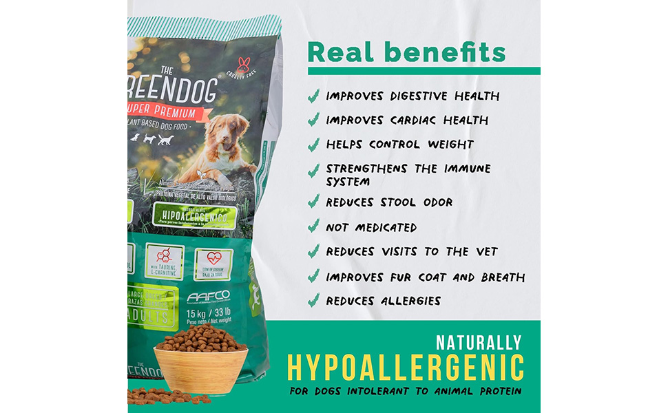 The Green Dog: Super Premium: Adult Regular Bite - 33 Lb Bag Dog Food